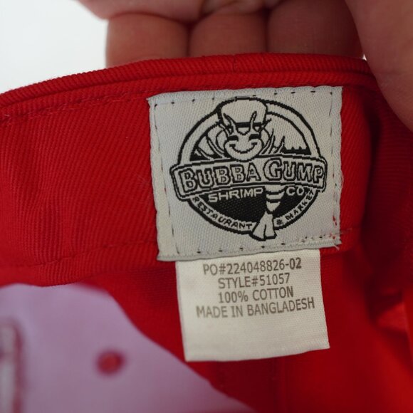 Bubba Gump Shrimp Co. Red Snapback Hat Cap Adjustable 100% Cotton - Picture 4 of 4